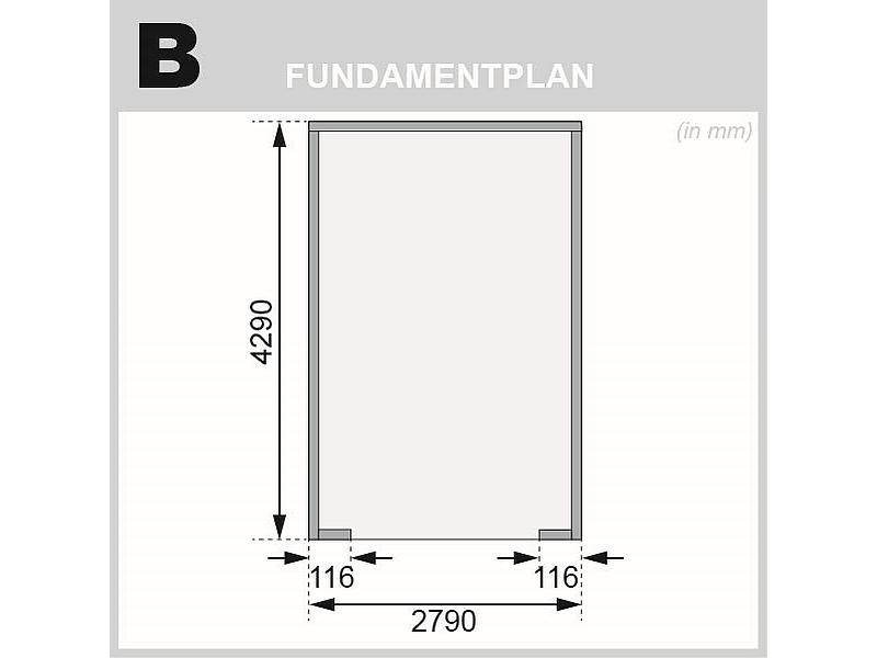 Karibu Blockbohlengarage 28 mm natur