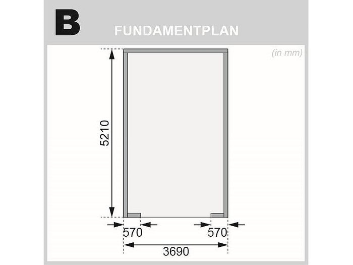 Karibu Blockbohlengarage 40 mm natur