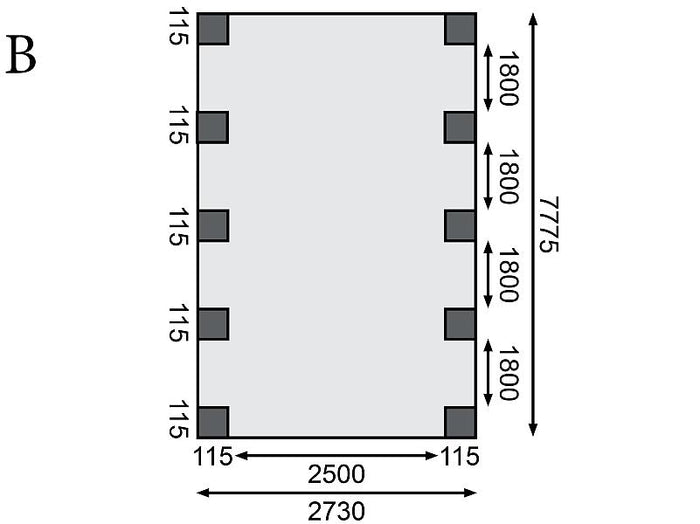 Karibu Carport Classic Einzel 3 ohne Einfahrtsbogen kdi