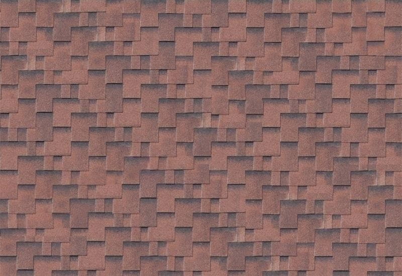 Karibu Dachschindeln Asymetrisch rot geflammt 15 Pakete