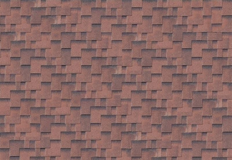 Karibu Dachschindeln Asymetrisch rot geflammt 20 Pakete