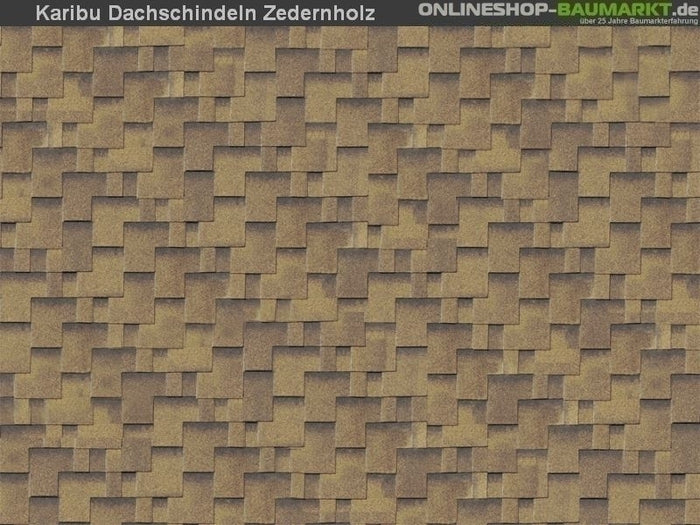 Karibu Dachschindeln Asymetrisch Zedernholz 14 Pakete