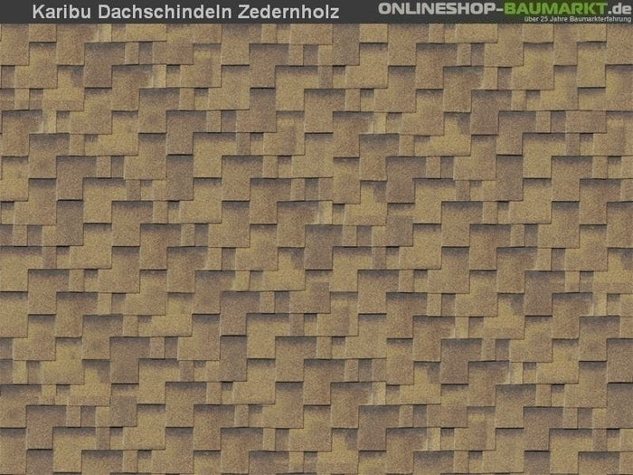 Karibu Dachschindeln Asymetrisch Zedernholz 18 Pakete