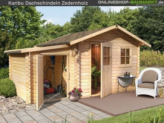 Karibu Dachschindeln Asymetrisch Zedernholz 19 Pakete