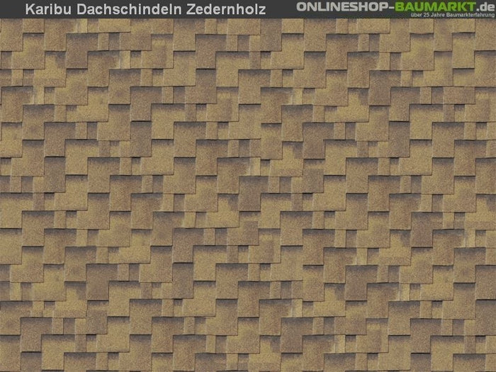 Karibu Dachschindeln Asymetrisch Zedernholz 2 Pakete