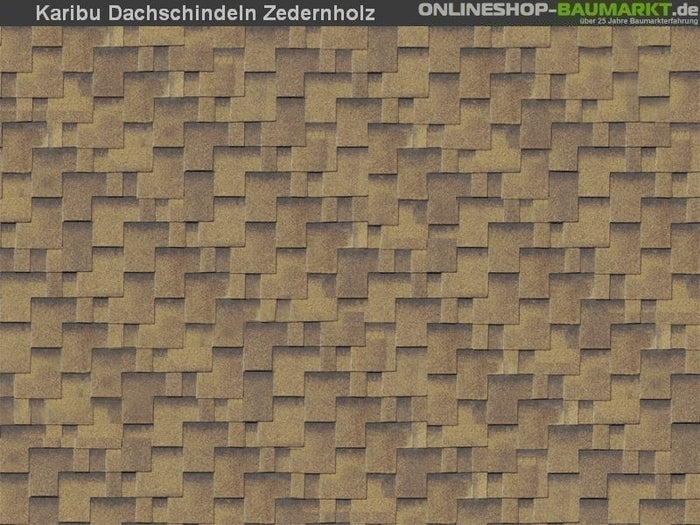 Karibu Dachschindeln Asymetrisch Zedernholz 5 Pakete