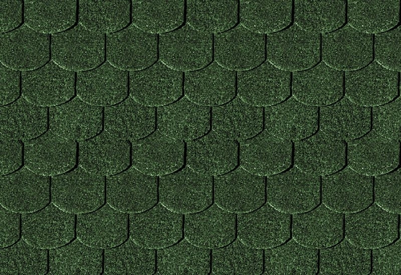 Karibu Dachschindeln Biberschwanz dunkelgrün 1  Paket