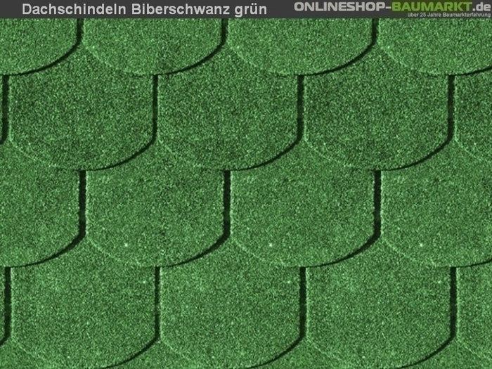 Karibu Dachschindeln Biberschwanz grün 21 Pakete