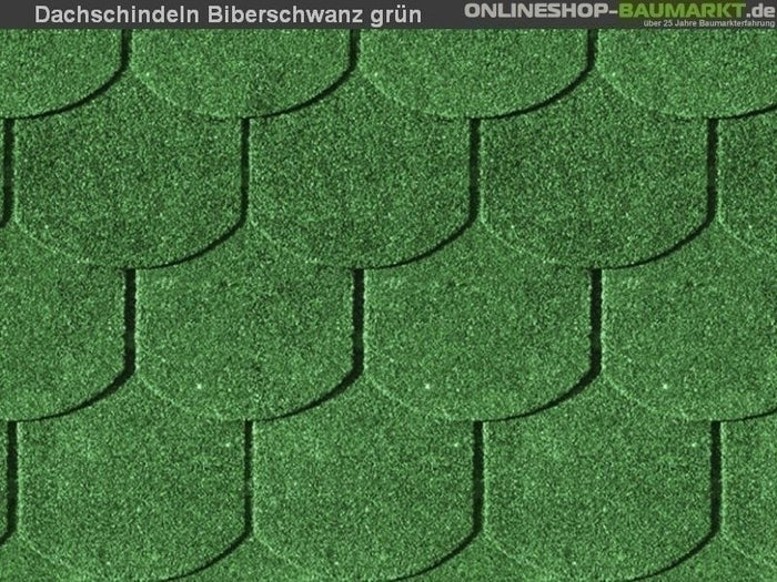 Karibu Dachschindeln Biberschwanz grün 27 Pakete