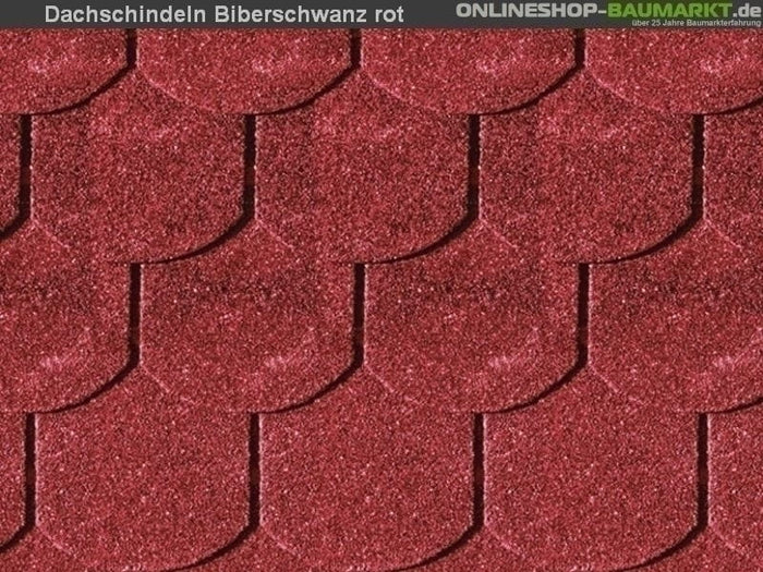 Karibu Dachschindeln Biberschwanz rot 21 Pakete