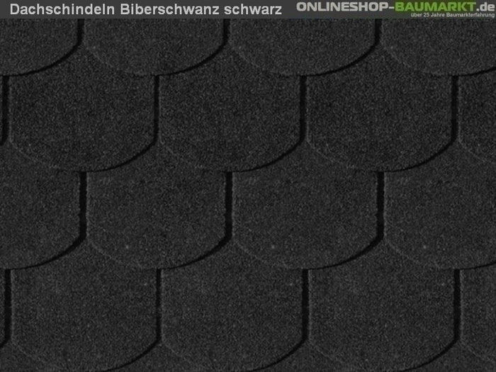 Karibu Dachschindeln Biberschwanz schwarz 18 Paket