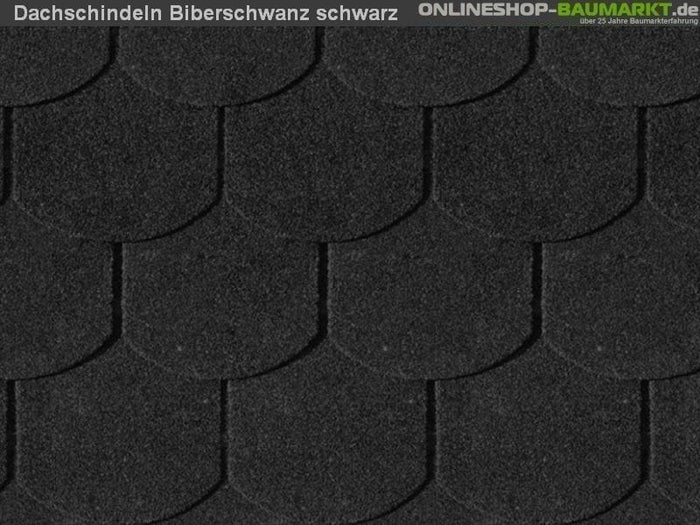 Karibu Dachschindeln Biberschwanz schwarz 4 Pakete