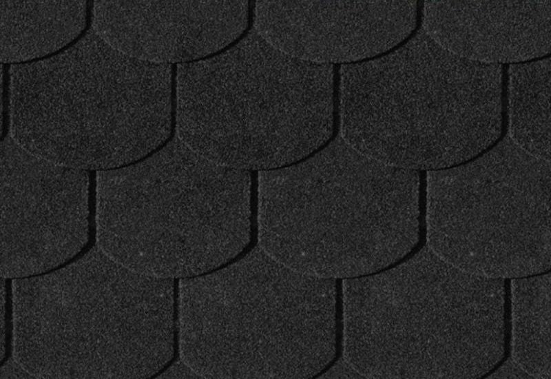 Karibu Dachschindeln Biberschwanz schwarz 4 Pakete