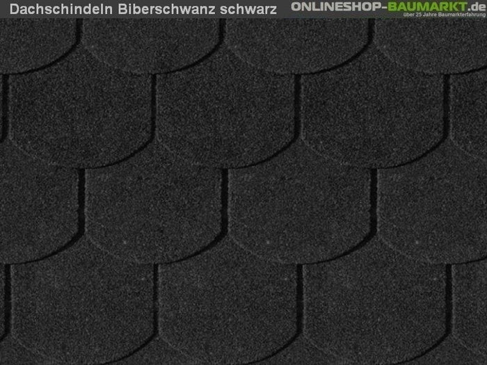 Karibu Dachschindeln Biberschwanz schwarz 5 Pakete