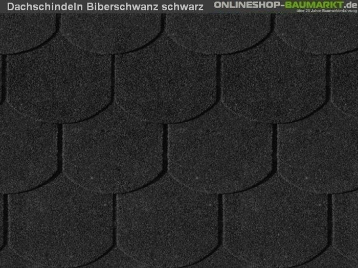 Karibu Dachschindeln Biberschwanz schwarz 7 Pakete