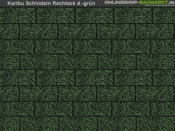 Karibu Dachschindeln Rechteck dunkelgrün 7 Pakete