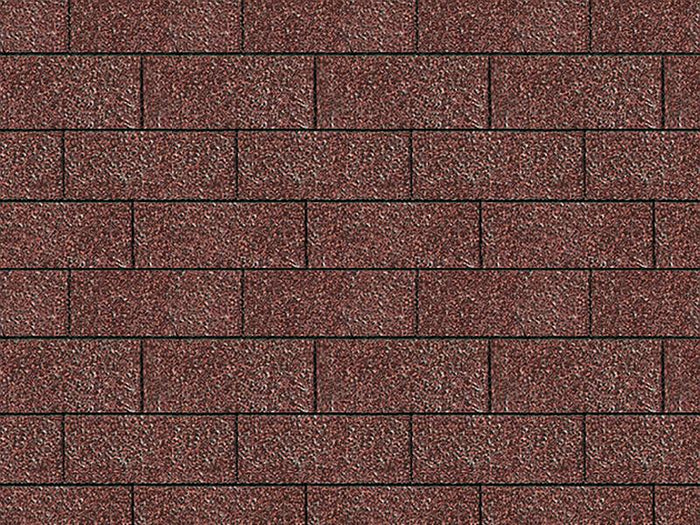 Karibu Dachschindeln Rechteck dunkelrot