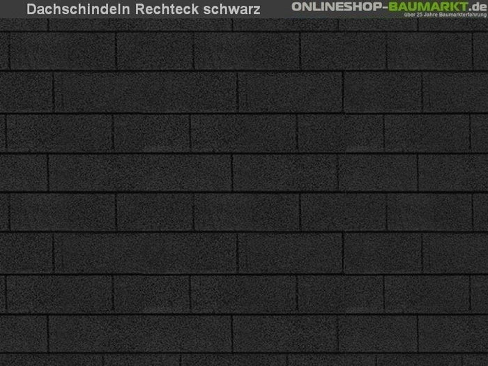 Karibu Dachschindeln Rechteck schwarz 3 Pakete