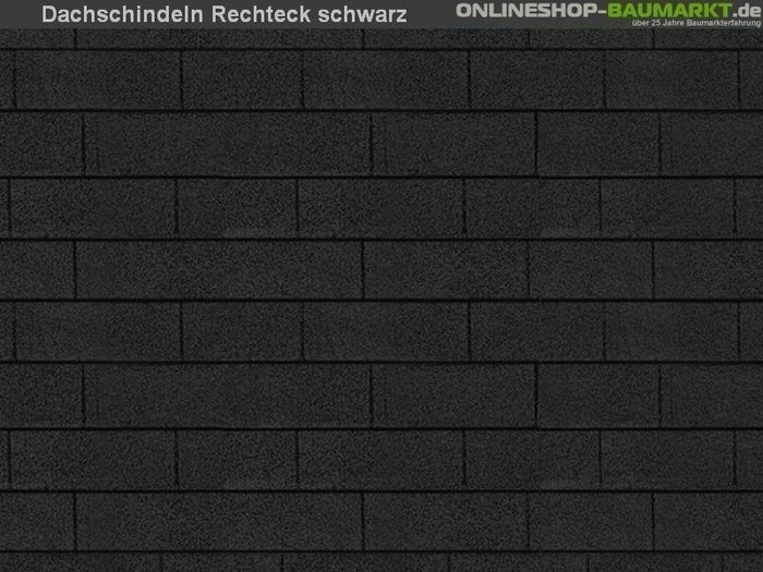 Karibu Dachschindeln Rechteck schwarz 5 Pakete