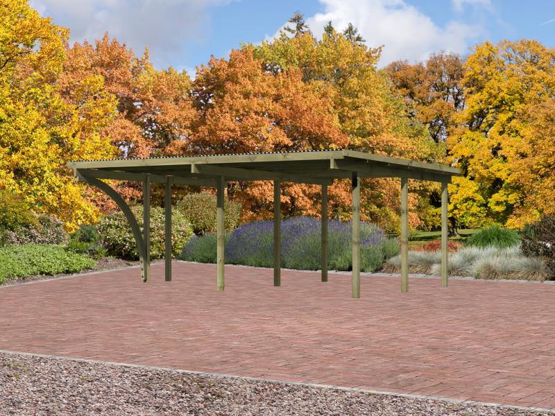 Karibu Doppelcarport ECO 1 Variante B kdi