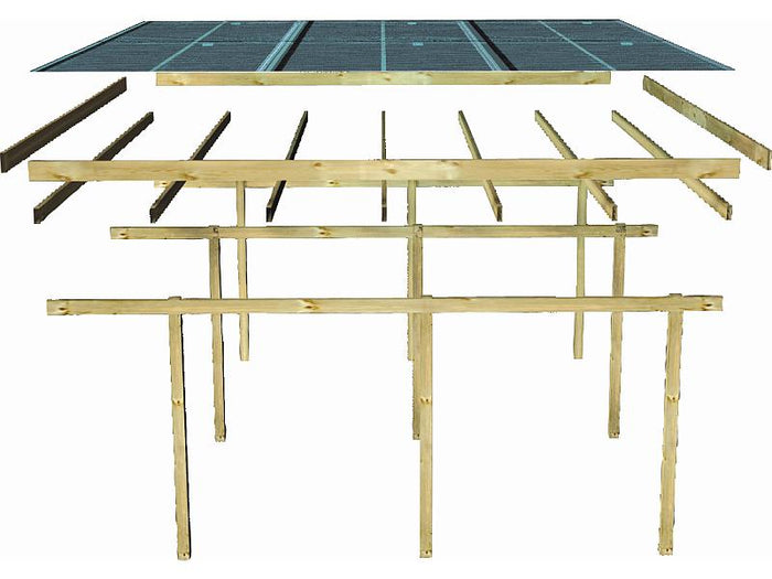 Karibu Doppelcarport ECO 1 Variante B kdi