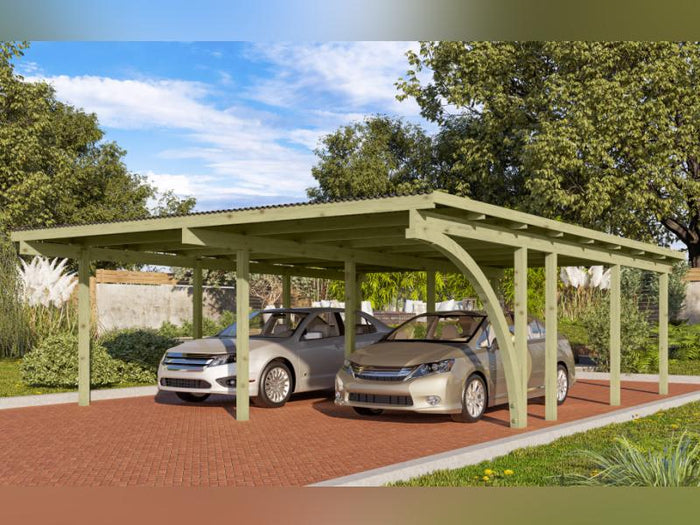 Karibu Doppelcarport ECO 2 Variante B kdi