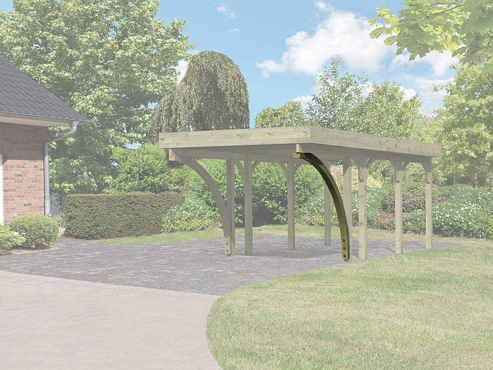 Karibu Einfahrtsbogen aus Leimholz kdi für Carport