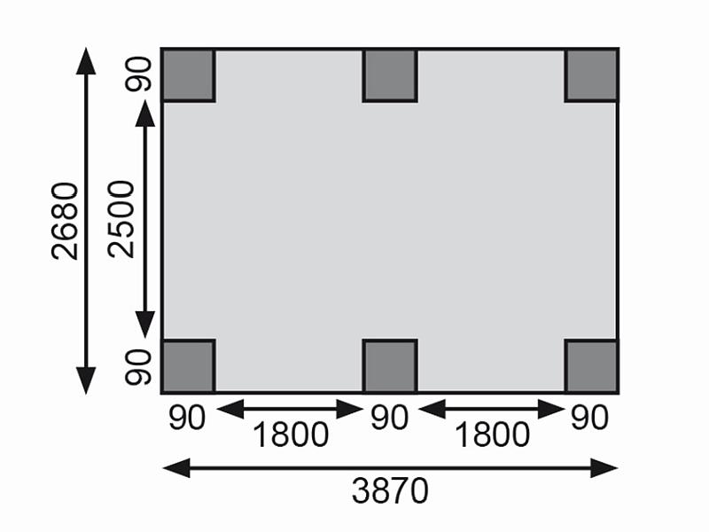 Karibu Einzelcarport ECO 1 Variante B kdi