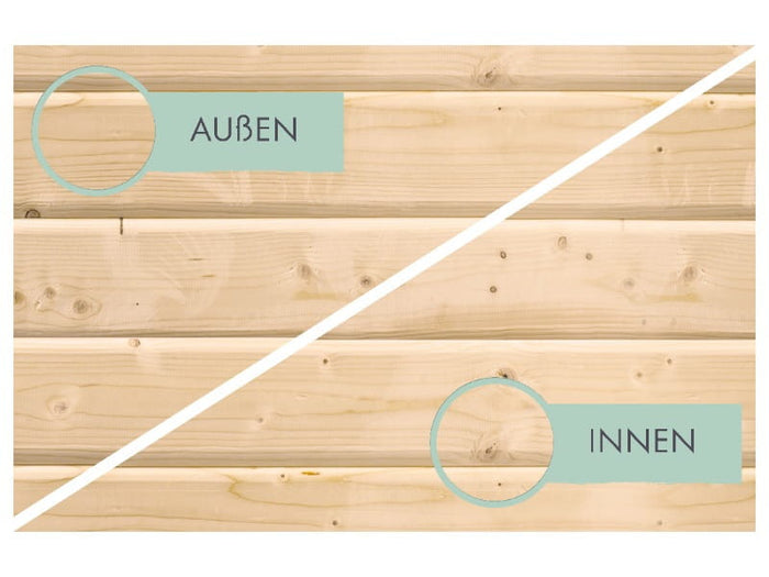 Karibu Fahrradgarage 3, natur, mit Solarpaket