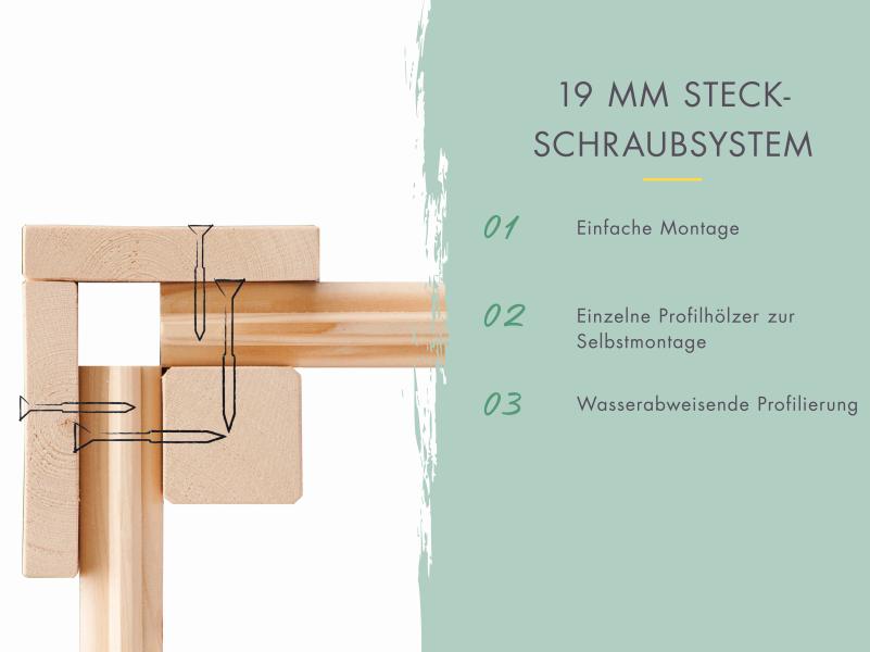 Karibu Fahrradgarage 3, terragrau, mit Solarpaket