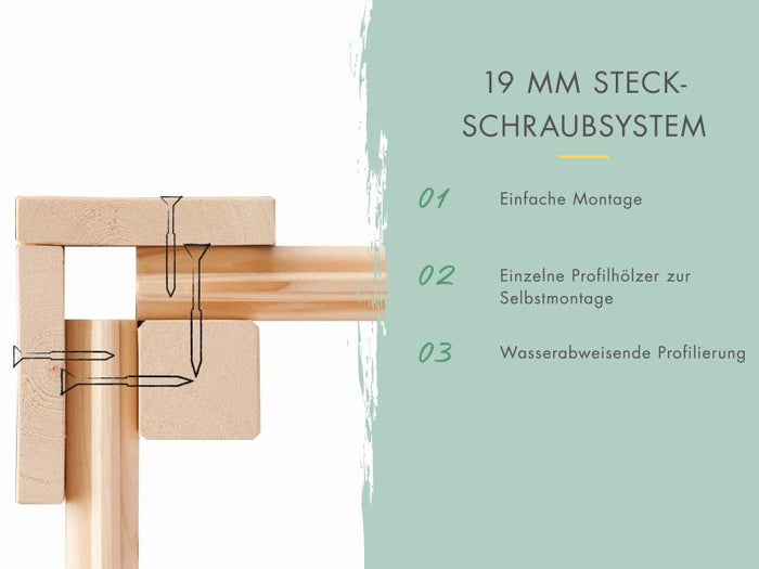 Karibu Fahrradgarage 4, terragrau, mit Solarpaket