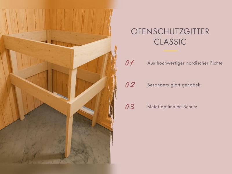 Karibu Fasssauna Quadro 3 inkl. 9 kW Ofen ext. Steuerung - 38 mm