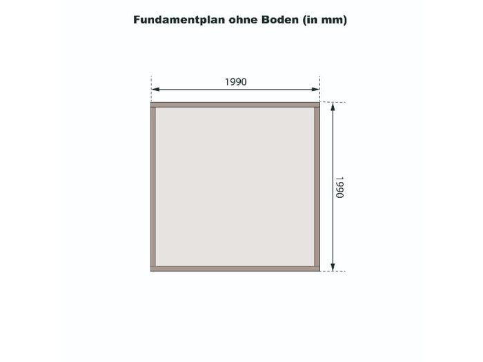 Karibu Gartenhaus Kandern 1 in terragrau 28 mm