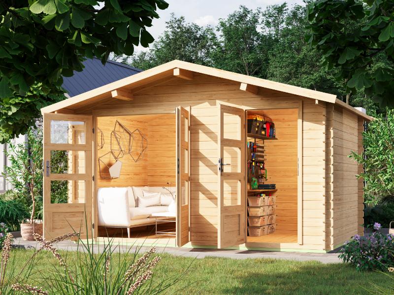 Karibu Gartenhaus Radur 0 28 mm 2-Raum-Haus