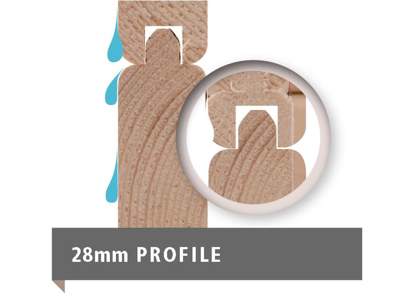 Karibu Gartenhaus Ravenna 1 natur, inkl. Fußboden und Dachschindeln (schwarz)