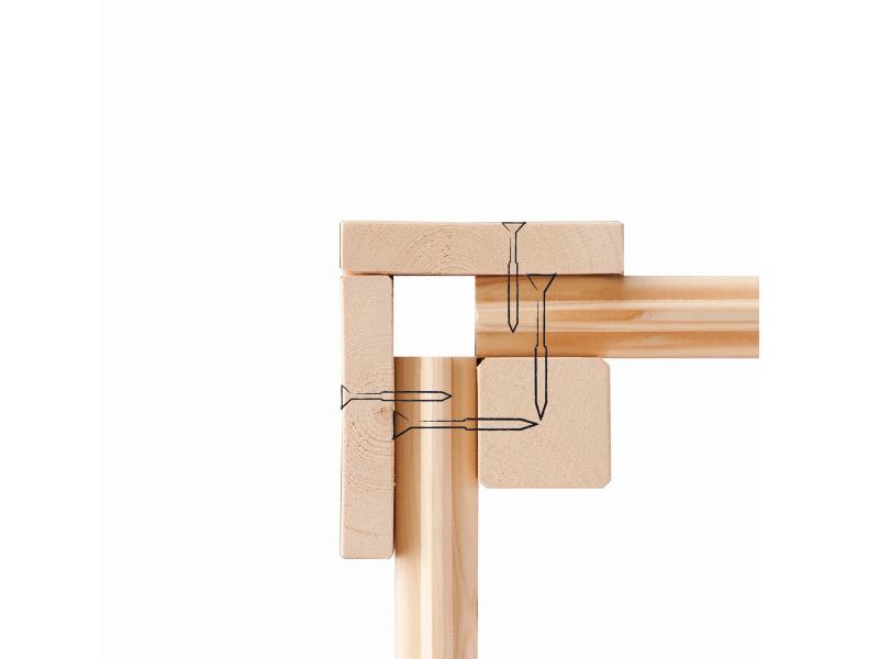 Karibu Gartenhaus Ravenna 3 naturbelassen, inkl. Fußboden