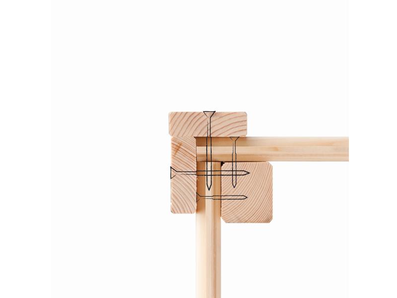 Karibu Gartenhaus Retola 5 mit Anbauschrank und Anbaudach 2,40 Meter, terragrau