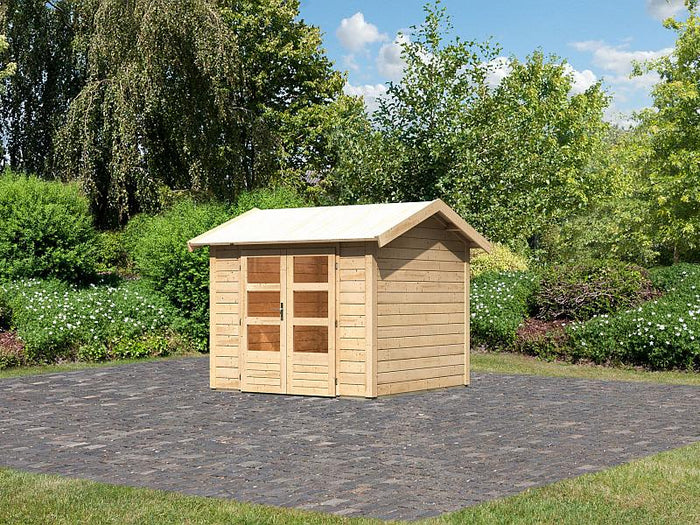 Karibu Gartenhaus Theres 3 natur 28 mm