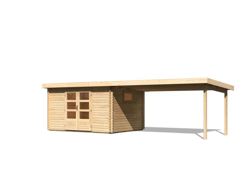 Karibu Gartenhaus Trittau 4 inkl. Anbaudach 4,4 m