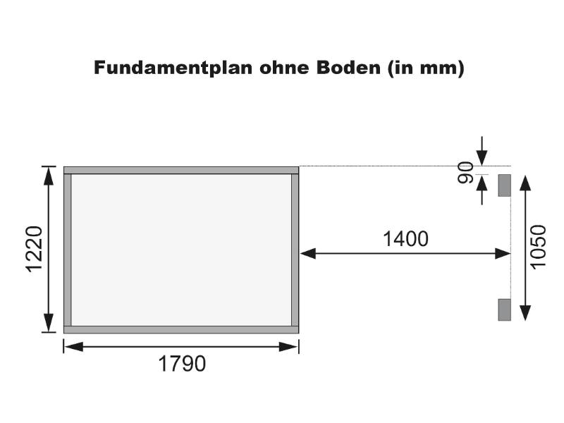 Karibu Gerätehaus Merseburg 2 SET mit Anbaudach, vorvergraut