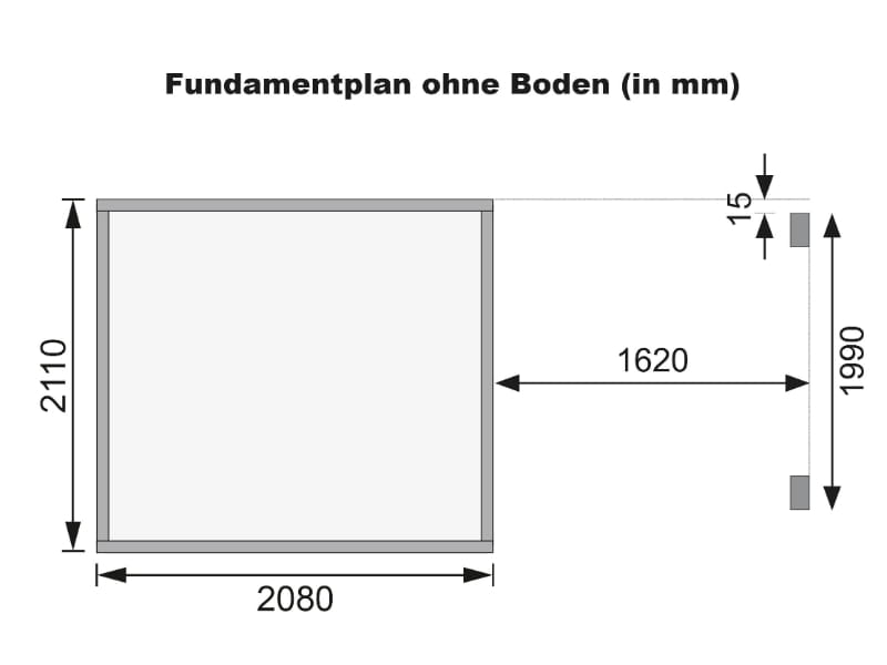 Karibu Gerätehaus Merseburg 4 SET mit Anbaudach, vorvergraut