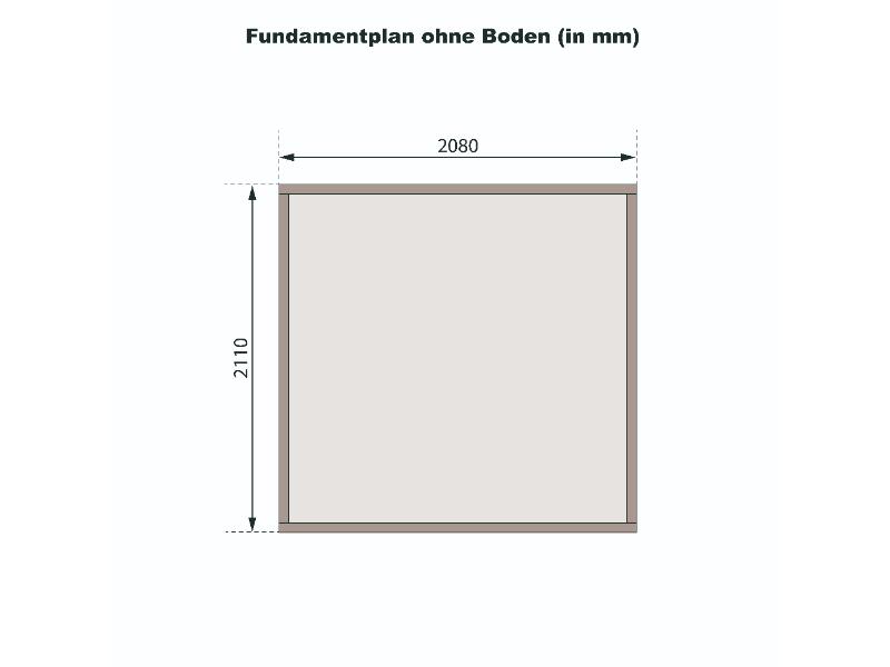 Karibu Gerätehaus Merseburg 4, vorvergraut, 14 mm