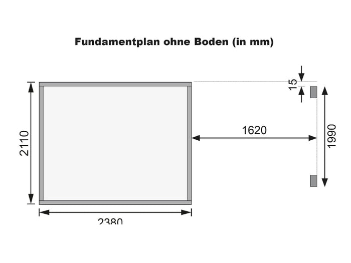 Karibu Gerätehaus Merseburg 5 SET mit Anbaudach, vorvergraut