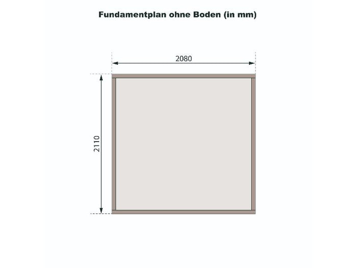 Karibu Gerätehaus Merseburg 5, vorvergraut, 14 mm