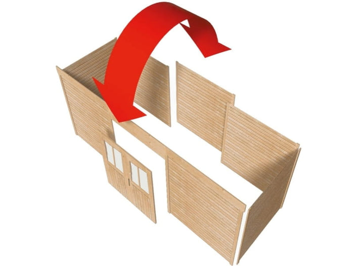 Karibu Geräteraum 1 mit Doppeltür f. Doppelcarport