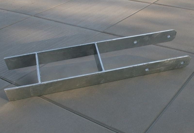 Karibu H-Pfostenanker 12 x 12 x 80 cm 7 Stück