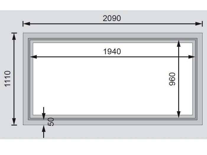 Karibu Hochbeet 1 natur 28 mm