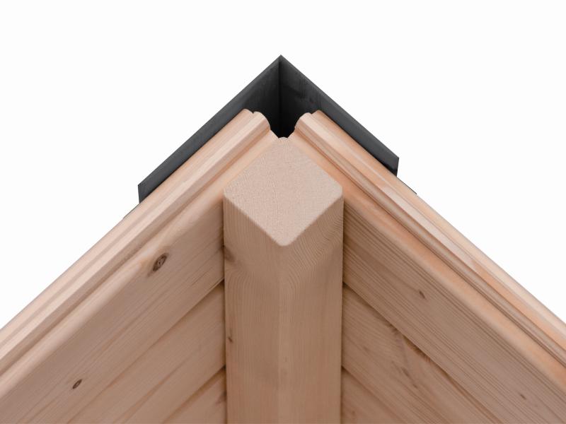 Karibu Hybrid Gartenhaus Jupiter 2 B terragrau/weiß