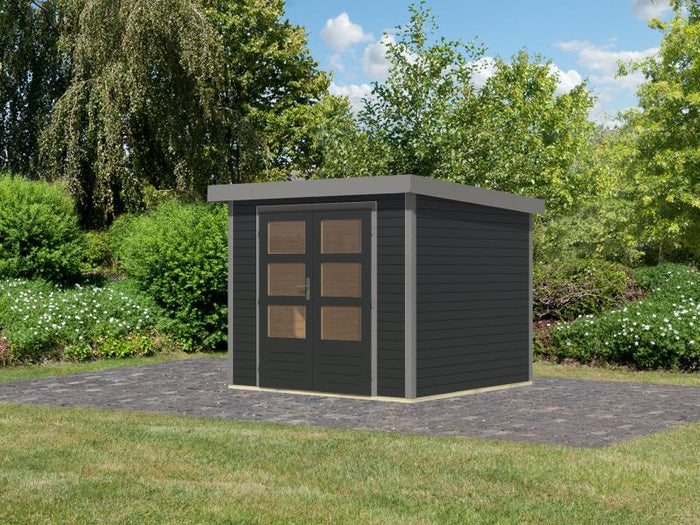 Karibu Hybrid Gartenhaus Jupiter 3 C anthrazit/graualuminium