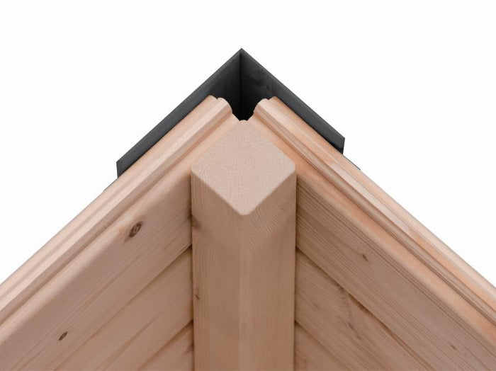 Karibu Hybrid Gartenhaus Jupiter 3,5 A naturbelassen/graualuminium